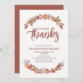 Najaar-/Herfst-Bedankt met uitnodiging voor het di (Voorkant / Achterkant)