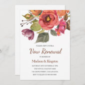 Najaar Herfst bloemen Hernieuwde uitnoeping Kaart (Voorkant / Achterkant)