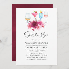 Najaar - Herfst Bourgogne en roze Floral Stock in Kaart