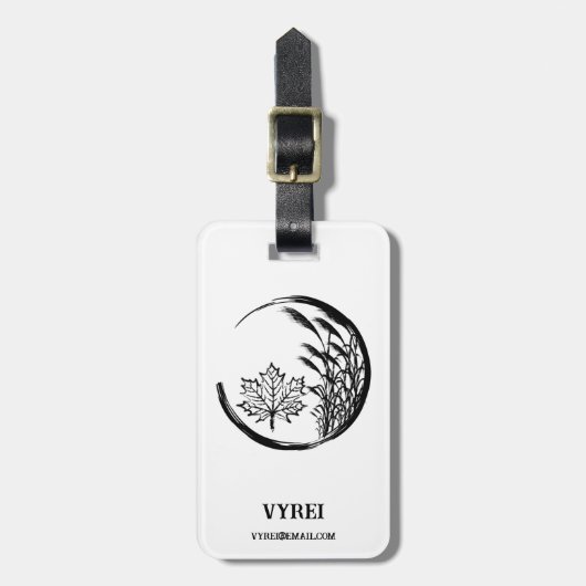 Najaar/Herfst Crest Bagagelabel (Voorkant verticaal)