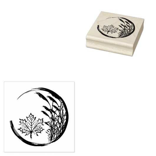 Najaar/Herfst Crest Rubberstempel (Gestempeld)