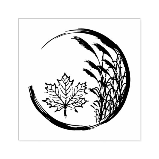 Najaar/Herfst Crest Rubberstempel (Afrduk)