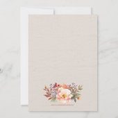 Najaar/Herfst Floral 60th Birthday Party Invitatio Kaart (Achterkant)