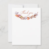 Najaar/Herfst Floral Baby shower - Dank u wel! Bedankkaart (Voorkant)