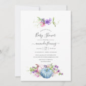 Najaar - Herfst Floral Baby shower Kaart (Voorkant)