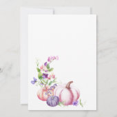 Najaar - Herfst Floral Baby shower Kaart (Achterkant)