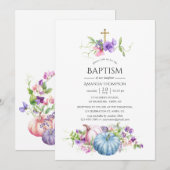 Najaar - Herfst Floral Baptisme Kaart (Voorkant / Achterkant)