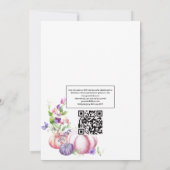 Najaar - Herfst Floral Rustic QR Code RSVP Weddens Kaart (Achterkant)