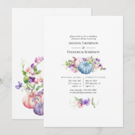 Najaar Herfst Floral Wedding Rehearsal Dinner Kaart