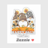 Najaar Herfst Gnome Die Cut Sticker Decal (Vel)