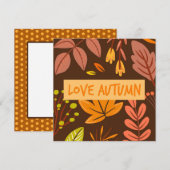Najaar Herfst Greeting Flat Kaart (Voorkant / Achterkant)