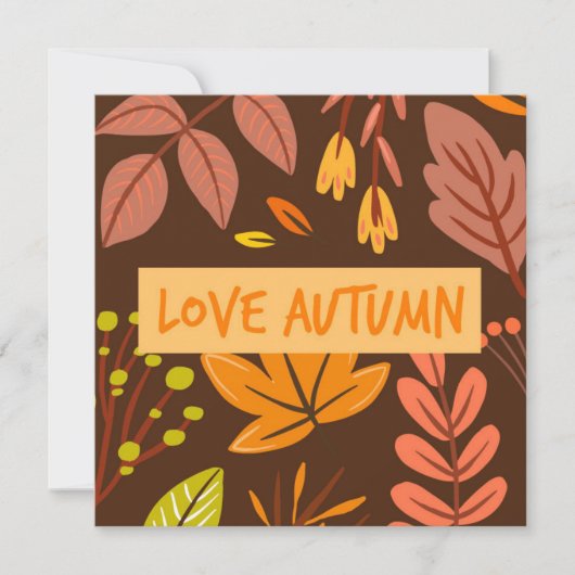 Najaar Herfst Greeting Flat Kaart (Voorkant)