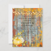 Najaar Herfst Licht Rust Wood Weddenschap Shower Kaart (Voorkant)