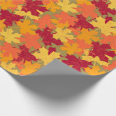 Najaar Herfst Maple Leaf Pattern Cadeaupapier (Hoek)