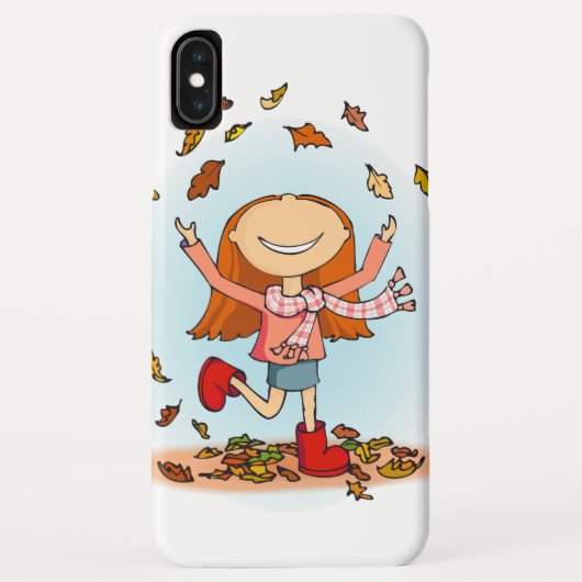 Najaar herfst meisje met bladeren Case-Mate iPhone case (Achterkant)