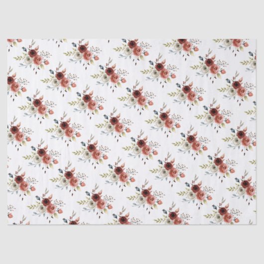 Najaar Herfst Mix Floral Wedding Paper Tissuepapier (Voorkant)