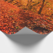 Najaar Herfst Modern Gift Wrap verlaat Sinaasappel Cadeaupapier (Hoek)