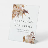 Najaar Herfst Modern Wedding Sanitizing Station Reclamebord Met Voetstuk (Voorkant)