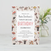 Najaar Herfst paddenstoel Sjabloon katoenkern Kaart (Staand voorkant)