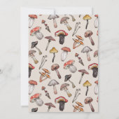 Najaar Herfst paddenstoel Sjabloon katoenkern Kaart (Achterkant)