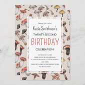 Najaar Herfst paddenstoel Sjabloon katoenkern Kaart (Voorkant / Achterkant)