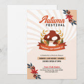 Najaar/Herfst Partij brochure Sjabloon Kaart (Voorkant / Achterkant)