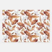 Najaar Herfst Patronen in Terracotta, Groen, Rust Inpakpapier Vel (Voorkant 2)