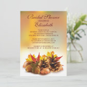 Najaar Herfst Pinecones Bridal Shower Kaart (Staand voorkant)