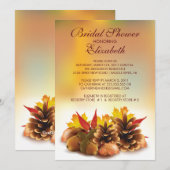 Najaar Herfst Pinecones Bridal Shower Kaart (Voorkant / Achterkant)