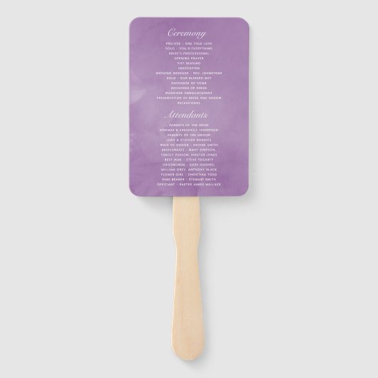 Najaar - Herfst - programma Floral Wedding Handwaaier (Achterkant)