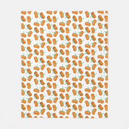 Najaar Herfst Pumpkin Pattern Oranje Green Fleece Deken