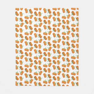 Najaar Herfst Pumpkin Pattern Oranje Green Fleece Deken