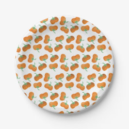 Najaar Herfst Pumpkins Pattern Sinaasappel Papieren Bordje