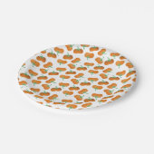 Najaar Herfst Pumpkins Pattern Sinaasappel Papieren Bordje (Gekanteld)