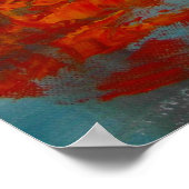 Najaar herfst regenachtige dag rood busstel poster (Hoek)