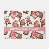 Najaar Herfst roze pompoen klep Deurmat (Voorkant)