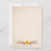 Najaar/Herfst Rustic Floral Baby shower Kaart (Achterkant)