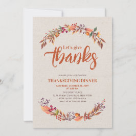 Najaar/Herfst Rustische Bedankt met uitnodiging vo