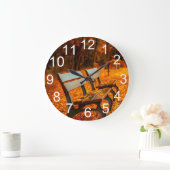 Najaar Herfst Season Park Bench Wall klok (Huis)