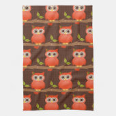 Najaar/Herfst Thanksgiving Owl Theedoek (Verticaal)