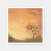 Najaar Herfst Thanksgiving Scene Paper Napkins Servet (Voorkant)