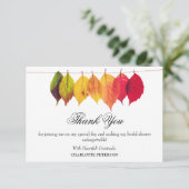 Najaar Herfst Theme Vrijgezellenfeest Bedankkaart (Staand voorkant)