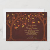Najaar / Herfst Trees Wedding Uitnodiging (Voorkant)