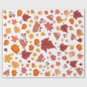 Najaar/Herfst van het trimester van het pompoenpat Cadeaupapier (Vlak)