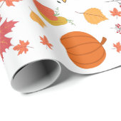 Najaar/Herfst van het trimester van het pompoenpat Cadeaupapier (Rol Hoek)