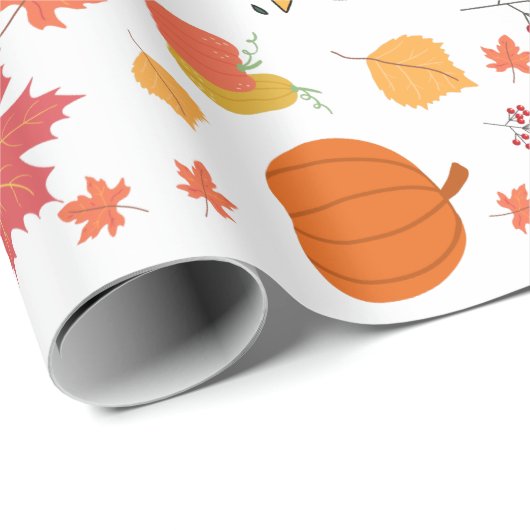 Najaar/Herfst van het trimester van het pompoenpat Cadeaupapier (Rol Hoek)