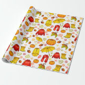 Najaar Herfst verdampingspapier Cadeaupapier (Uitgerold)