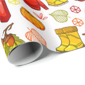 Najaar Herfst verdampingspapier Cadeaupapier (Rol Hoek)