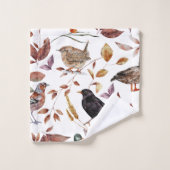 Najaar Herfst vogelpatroon Bad Handdoek (Wasdoekje)