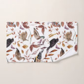 Najaar Herfst vogelpatroon Bad Handdoek (Handdoek)